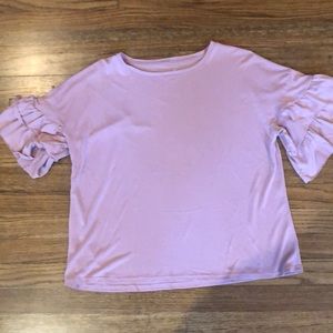 Rose ruffled short sleeve shirt from Francesca’s